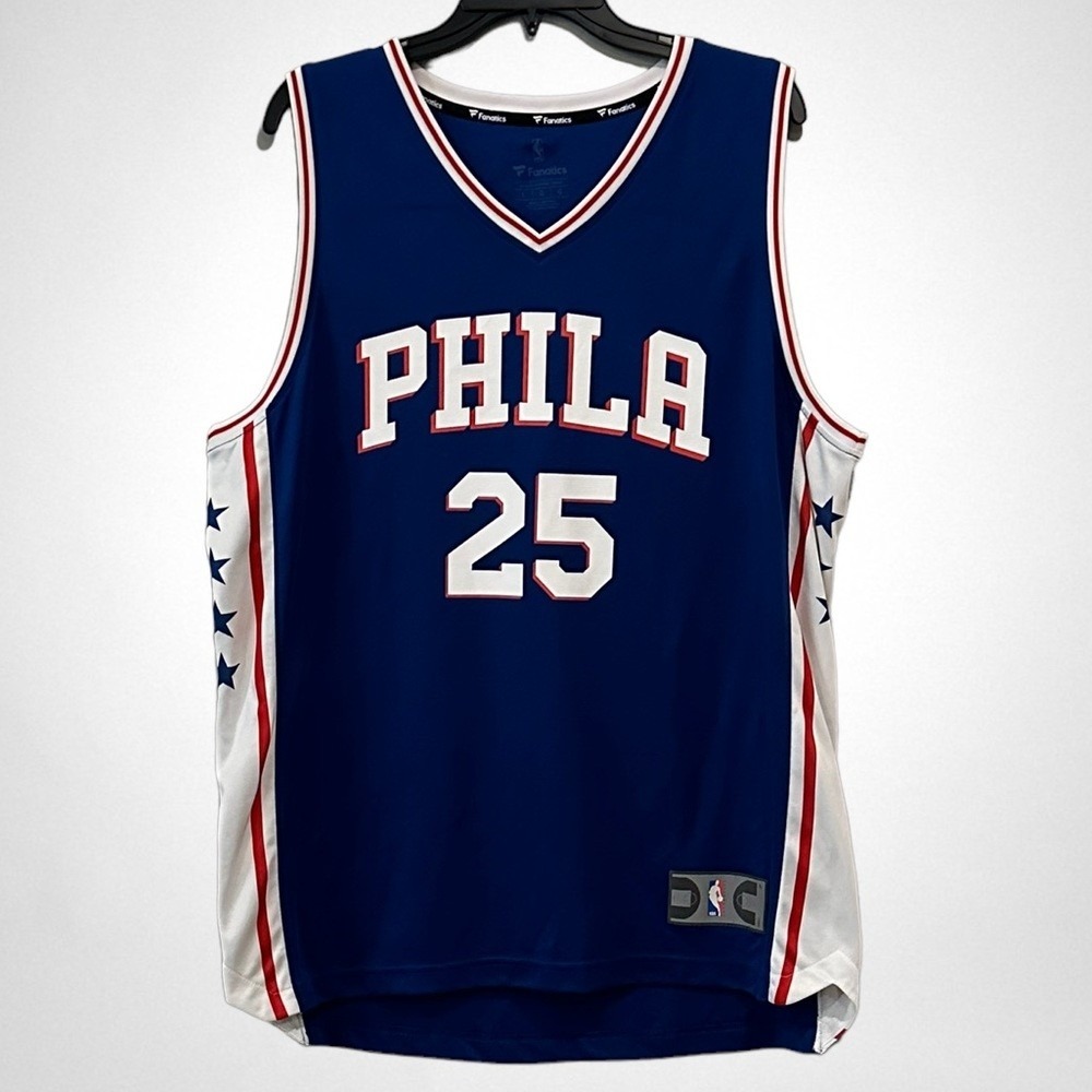Fanatics Philadelphia 76ers Ben Simmons 25 NBA Blue Jersey Men's Sz Large